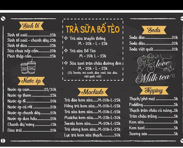 Menu Bố Tèo Pleiku