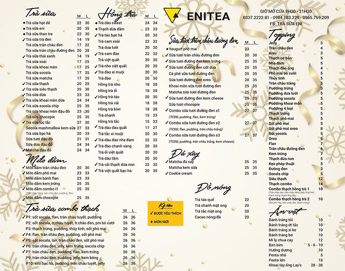 Menu Enitea Pleiku