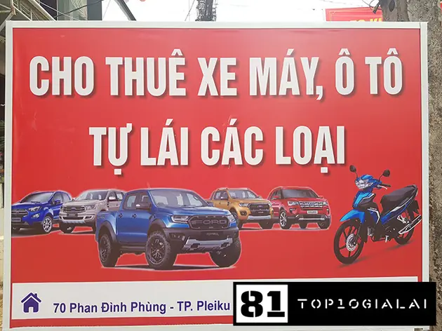 Thuê xe ô tô Gia Lai 70 Phan Đình Phùng