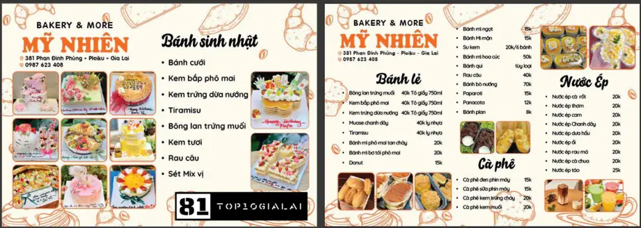 Bánh kem Mỹ Nhiên Gia Lai