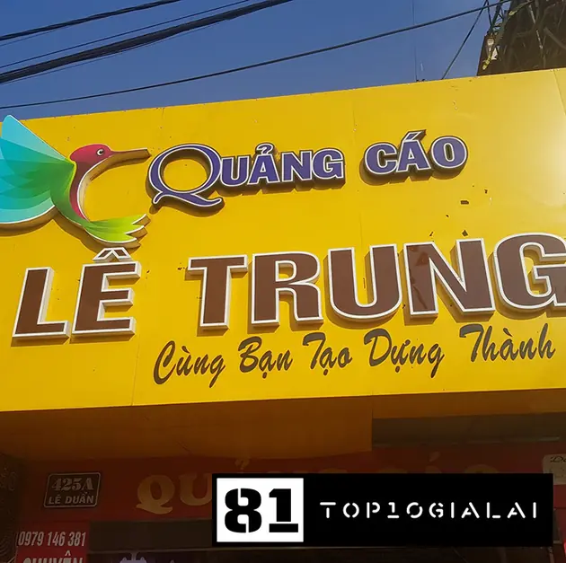 Bảng hiệu Gia Lai Lê Trung