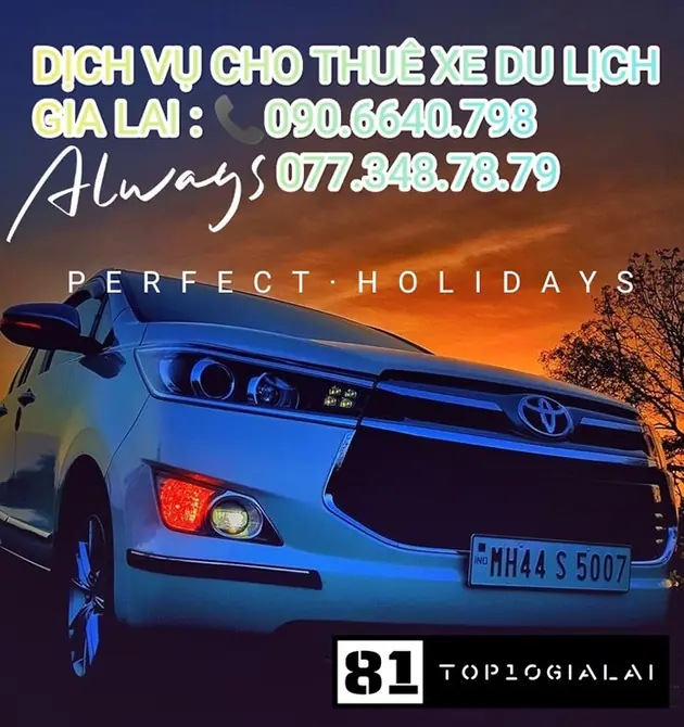 Dịch vụ thuê xe du lịch Gia Lai