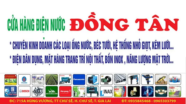 Điện nước Đồng Tân Gia Lai