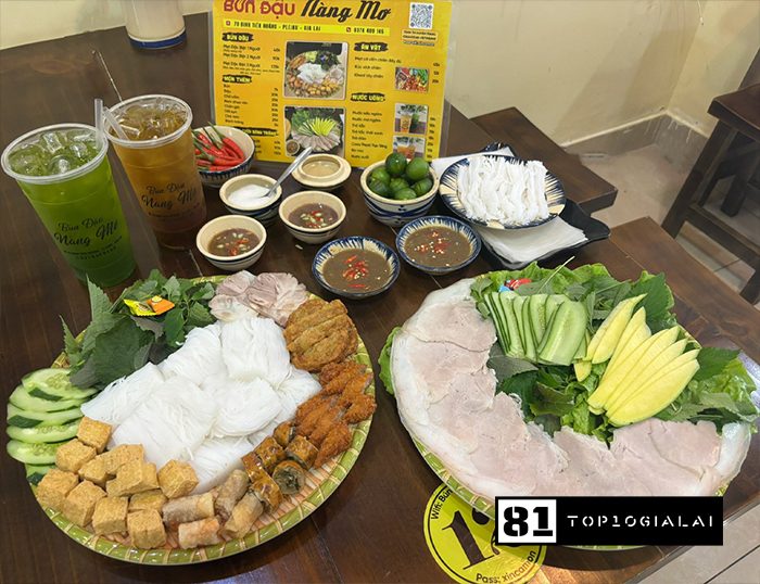 Bún đậu mắm tôm Gia Lai