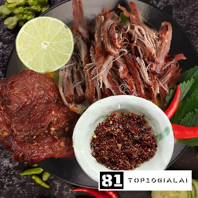 Bò một nắng muối kiến vàng Gia Lai