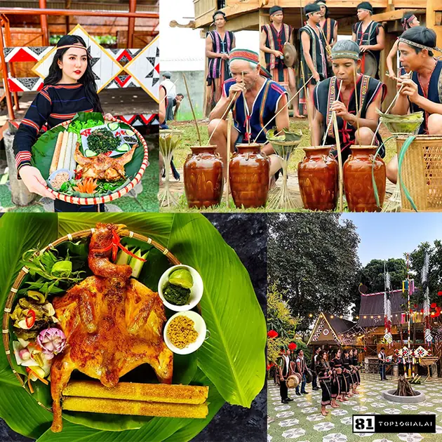 Gà nướng cơm lam