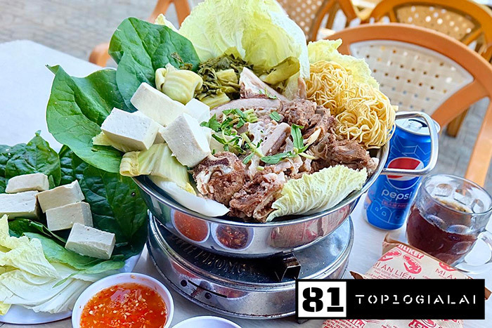 Lẩu bò nấm Gia Lai