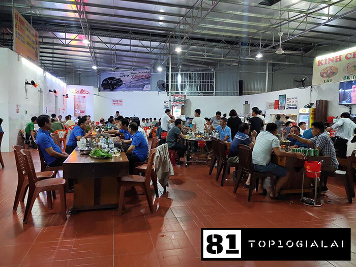 Không gian quán nhậu sáu cảnh pleiku