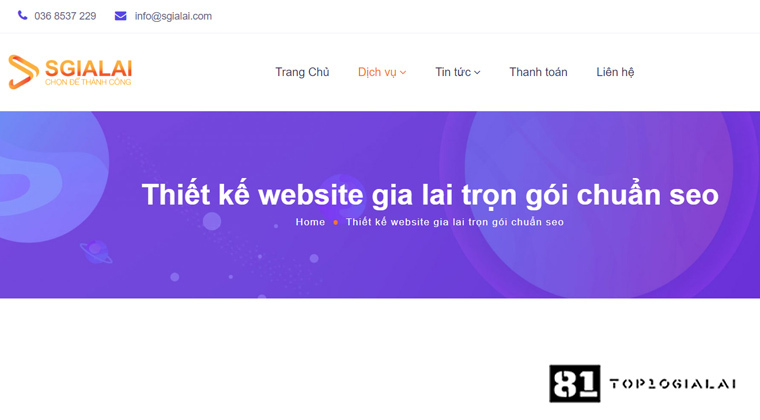 Thiết kế website gia lai